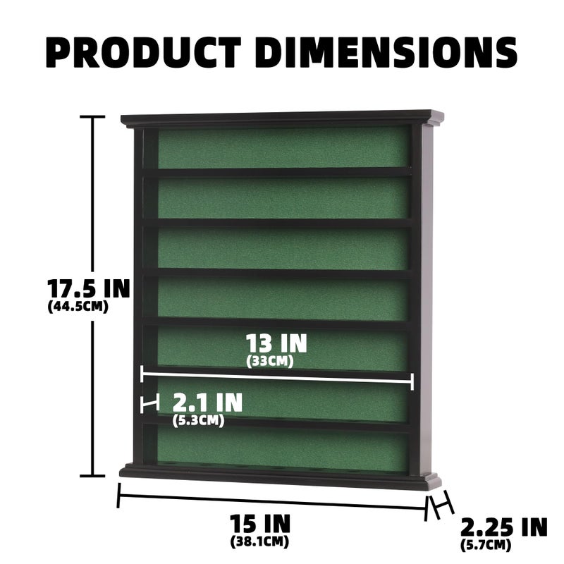 DisplayGifts Golf Gift 49-Golf Ball Display Case Cabinet Rack, No Door Open Rack Black Finish Frame - Image 3